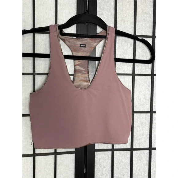 prAna Momento Crop Top Sporty Reversible Fair Trade Small‎ Yoga Workout Running - Picture 4 of 5